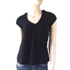 🌸Zara Trafaluc🌸 Short Sleeve Hooded Top Size Small Black